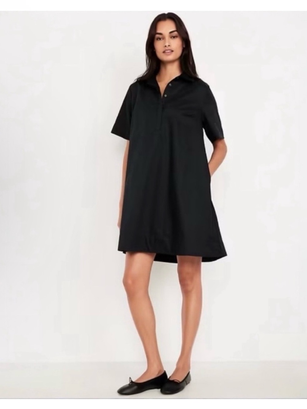 Old Navy Black Polo Swim Coverup Tunic